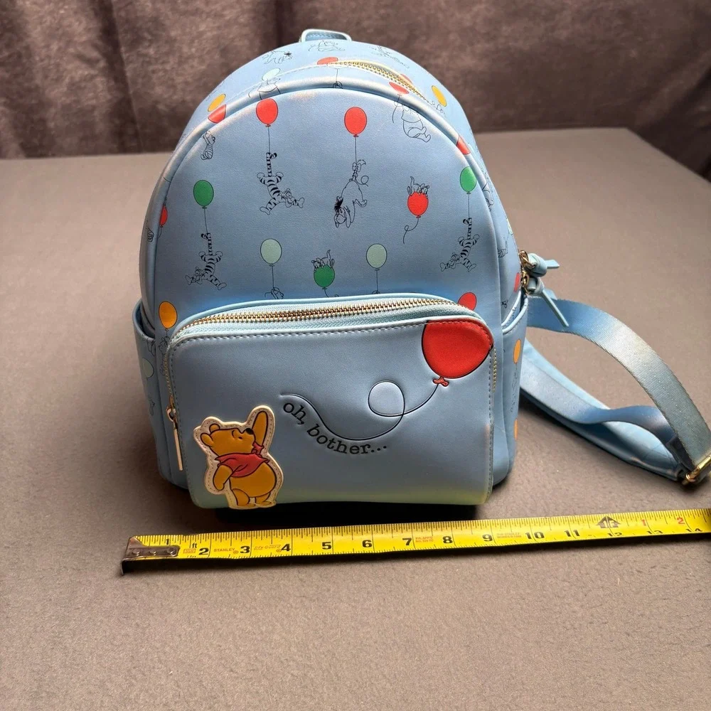 Danielle Nicole Disney Winnie the Pooh Oh Bother Balloon Mini Backpack Blue - Picture 11 of 16